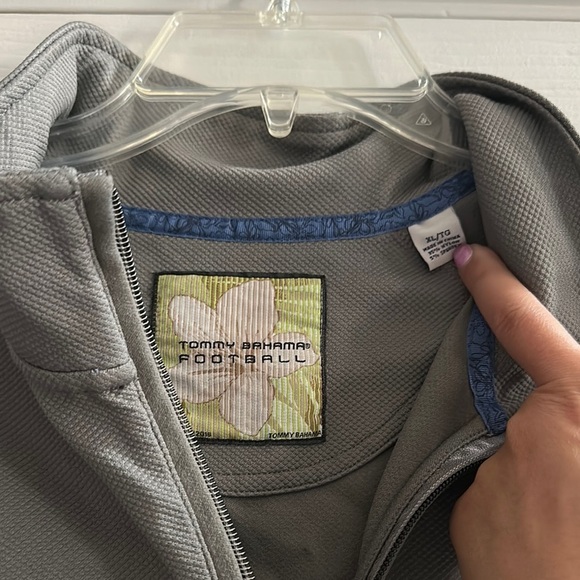 TOMMY BAHAMA Football Dallas Cowboys 1/4 Zip SWEATER NFL Gray Men’s Size XL - Picture 3 of 10